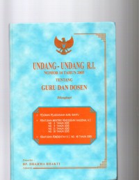 Image of Undang-Undang R.I Nomor 14 Tahun 2005 Tentang Guru dan Dosen